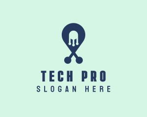 Tech - Tech Pin Location logo design