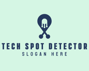 Tech Pin Location logo design