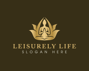 Yoga Lotus Meditation logo design