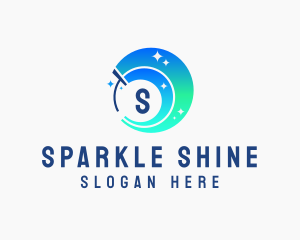 Twinkle - Squeegee Shine Janitorial Cleaning logo design