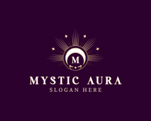 Sun Moon Crescent Mystical logo design