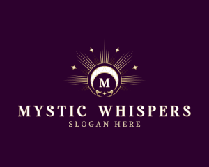 Sun Moon Crescent Mystical logo design