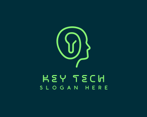 Human Lock Mind logo design