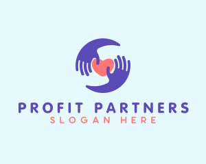 Hand Heart Charity logo design