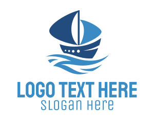 Cruise Ship - Nautical Ship Transport logo design