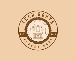 Router - Hardware Woodwork Tool logo design