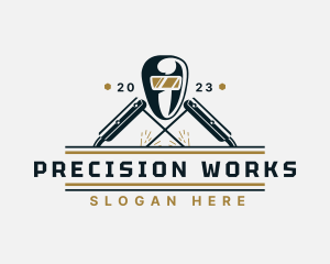 Industrial Welding Machinist logo design