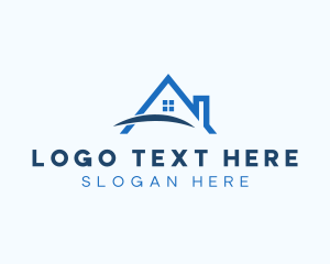 Village - House Roof Realty Letter A logo design