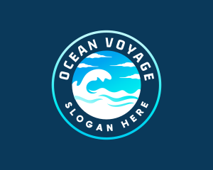 Ocean Sky Wave logo design