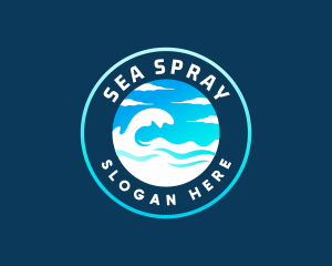 Ocean Sky Wave logo design