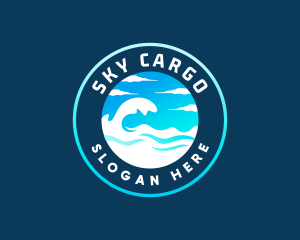 Ocean Sky Wave logo design