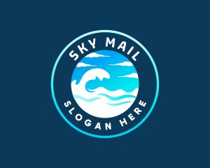 Ocean Sky Wave logo design