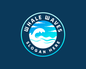 Ocean Sky Wave logo design