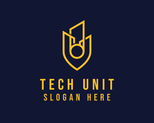 Unit - Building Shield Protection logo design
