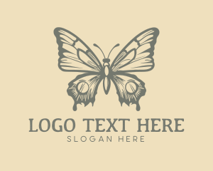 Delicate - Insect Butterfly Tattoo logo design