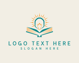 Library - Educational Book Lightbulb logo design