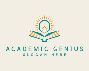 Professor - Educational Book Lightbulb logo design