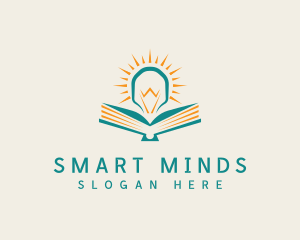 Education - Educational Book Lightbulb logo design