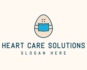 Face Mask Egg logo design