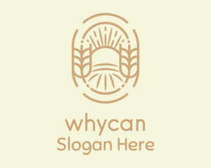 Sunny Wheat Crop Farm Logo