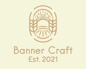 Sunny Wheat Crop Farm logo design