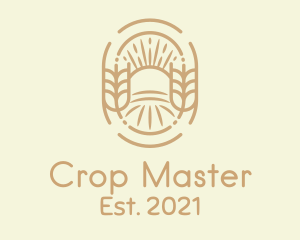 Sunny Wheat Crop Farm logo design