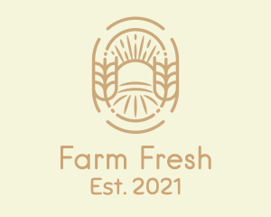 Sunny Wheat Crop Farm logo design