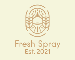 Sunny Wheat Crop Farm logo design