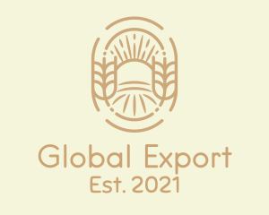 Export - Sunny Wheat Crop Farm logo design