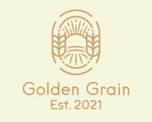 Wheat - Sunny Wheat Crop Farm logo design