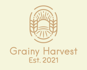 Sunny Wheat Crop Farm logo design