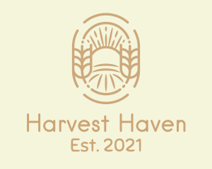 Sunny Wheat Crop Farm logo design