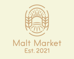 Malt - Sunny Wheat Crop Farm logo design