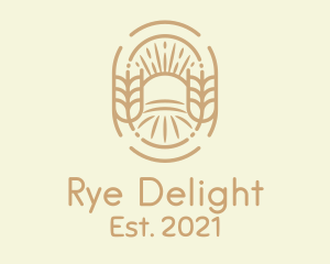 Rye - Sunny Wheat Crop Farm logo design