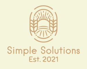 Sunny Wheat Crop Farm logo design