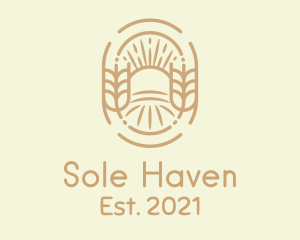 Sunny Wheat Crop Farm logo design