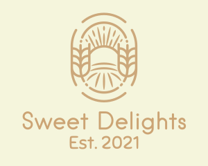 Sunny Wheat Crop Farm logo design