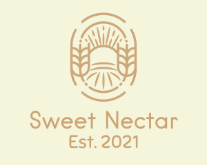 Sunny Wheat Crop Farm logo design