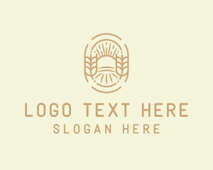 Sunny Wheat Crop Farm logo design