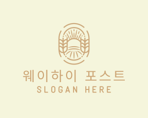 Sunny Wheat Crop Farm logo design