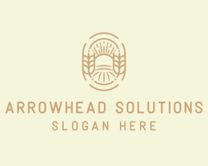 Sunny Wheat Crop Farm logo design