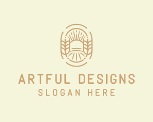 Sunny Wheat Crop Farm logo design