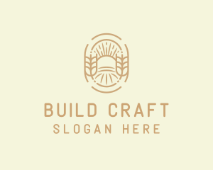 Sunny Wheat Crop Farm logo design