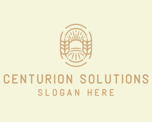 Sunny Wheat Crop Farm logo design