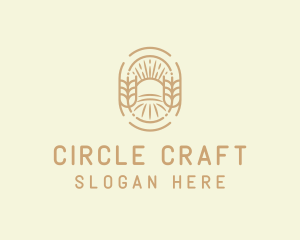 Sunny Wheat Crop Farm logo design