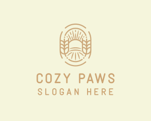 Sunny Wheat Crop Farm logo design