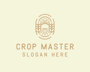 Sunny Wheat Crop Farm logo design