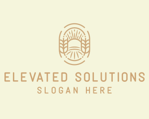 Sunny Wheat Crop Farm logo design