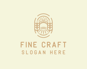 Sunny Wheat Crop Farm logo design