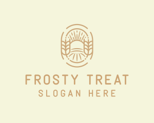 Sunny Wheat Crop Farm logo design